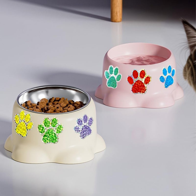 RUPOFUZA 500Pcs Cute Dog Paws Vinyl Stickers Roll 1in Glitter Stickers 8 Colors Cute Dog Footprints Label Tag Self-Adhesive Classroom Reward Waterproof Decals for Bottle Birthday Party Decor - Image 5